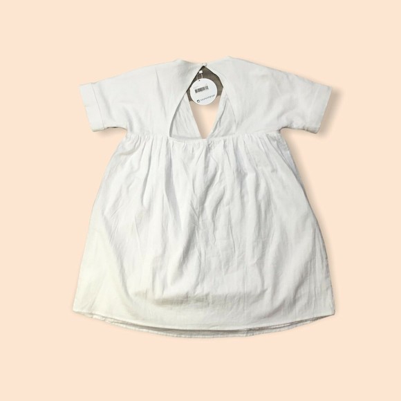 Toby Heart Ginger White Short Sleeve V Neck Blouse SZ XS open back - Picture 1 of 7